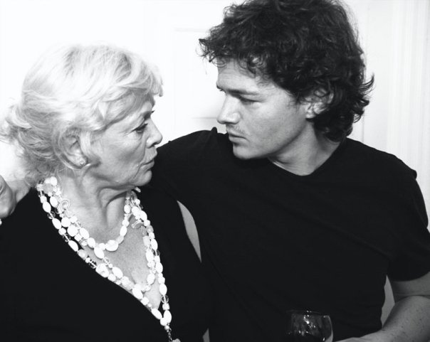 Theater and film director Sebastián Ugovsky-Strassburger with his mother - actress Karin Ugowski