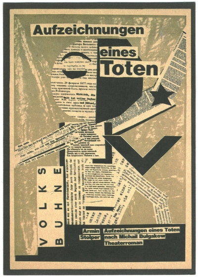 Aufzeichnungen eines Toten - Volksbühne - Poster